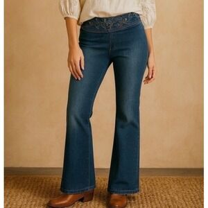 Vintage Jeans 6 Embellished Bootcut Flared Western Boho Retro Y2K Rodeo Glam 90s